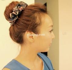 韩式包包头扎法图解 超简单白搭可爱发型