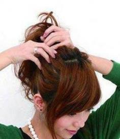 6步花苞头的扎法图解 教你如何打造清爽俏皮发型