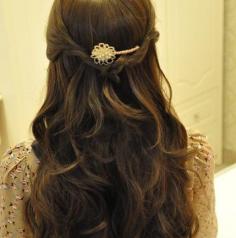 精致甜美韩式公主半扎发发型