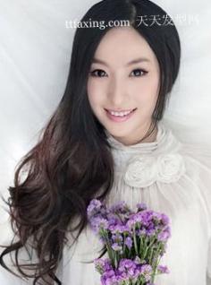 顶级的彤彤妩媚发型~长黑发韩国流行发式图片